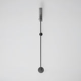 Modern Vertical LED Glass Tube Wall Sconce Brass Minimalist Indoor Lighting for Bedrooms