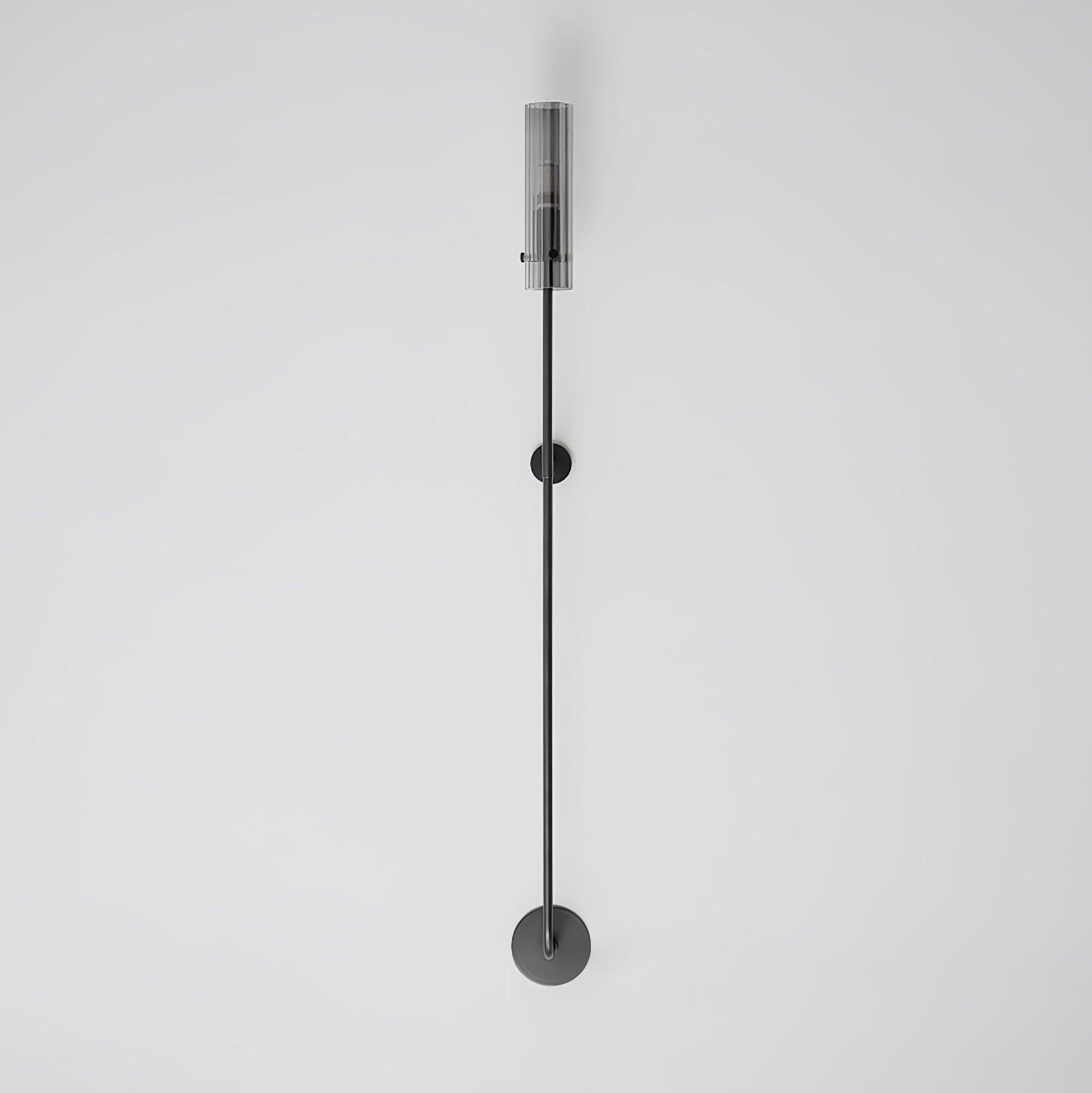 Modern Vertical LED Glass Tube Wall Sconce Brass Minimalist Indoor Lighting for Bedrooms
