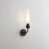 Modern Vertical Marble Wall Sconce with Solid Brass Arm and Acrylic Diffuser