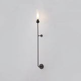 Modern Vertical Marble Wall Sconce with Solid Brass Arm and Acrylic Diffuser