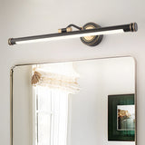Modern Vintage Linear LED Bathroom Wall Sconce Copper Vanity Light in Brushed Gold or Black Finish
