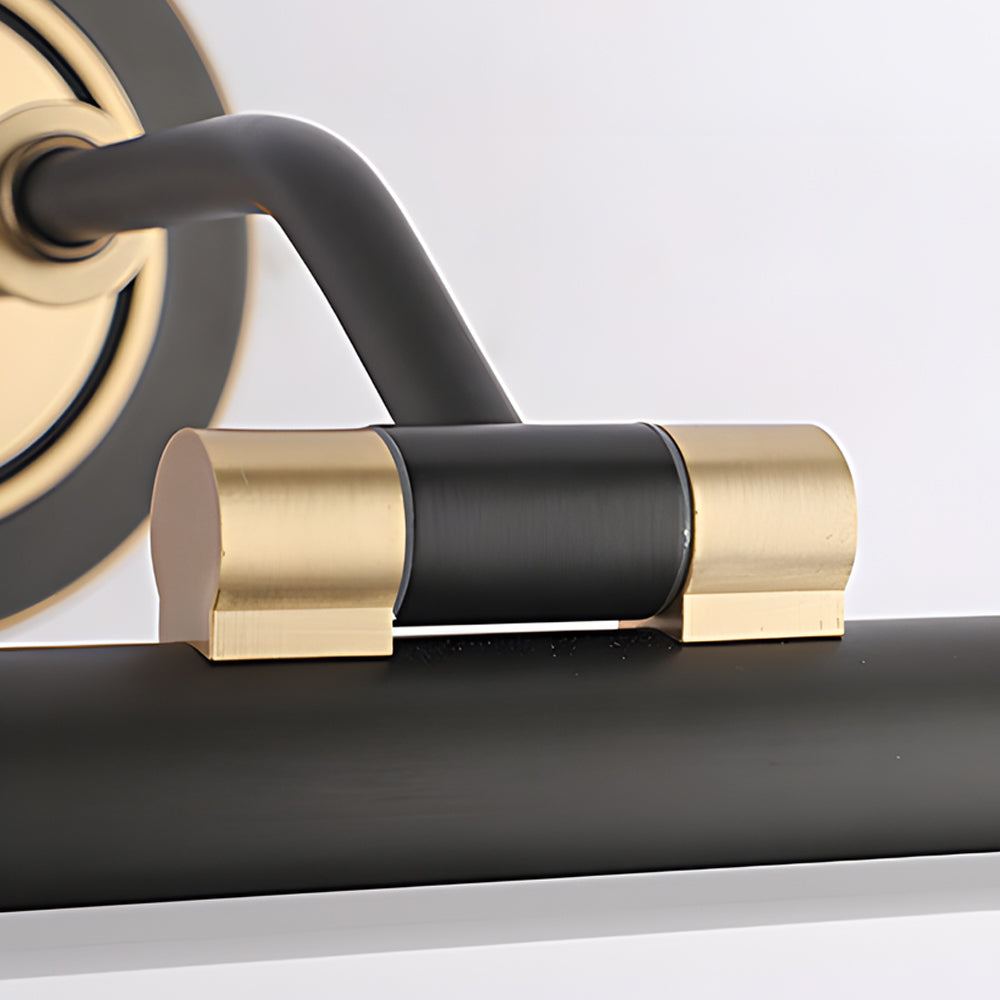 Modern Vintage Linear LED Bathroom Wall Sconce Copper Vanity Light in Brushed Gold or Black Finish