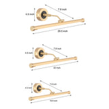 Modern Vintage Linear LED Bathroom Wall Sconce Copper Vanity Light in Brushed Gold or Black Finish