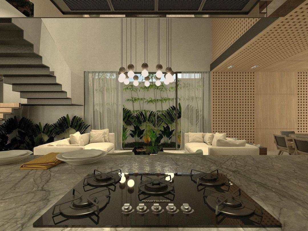 Modern Volcanic Stone and Glass Globe Pendant Light Plug In Swag Lamp