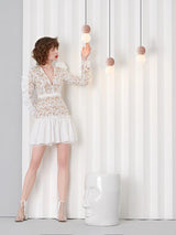 Modern Volcanic Stone and Glass Globe Pendant Light Plug In Swag Lamp