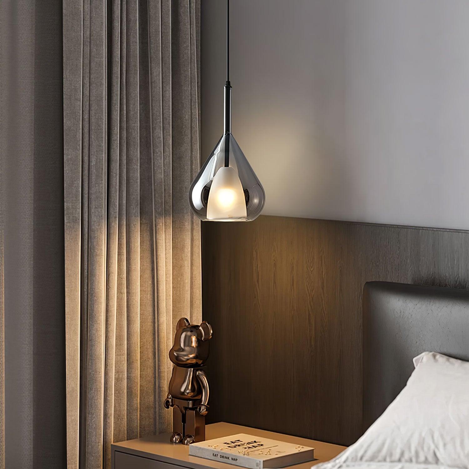 Modern Vortex Glass Pendant Light Artistic Sculptural Ceiling Hanging Lamp for Dining Room