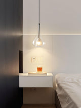 Modern Vortex Glass Pendant Light Artistic Sculptural Ceiling Hanging Lamp for Dining Room
