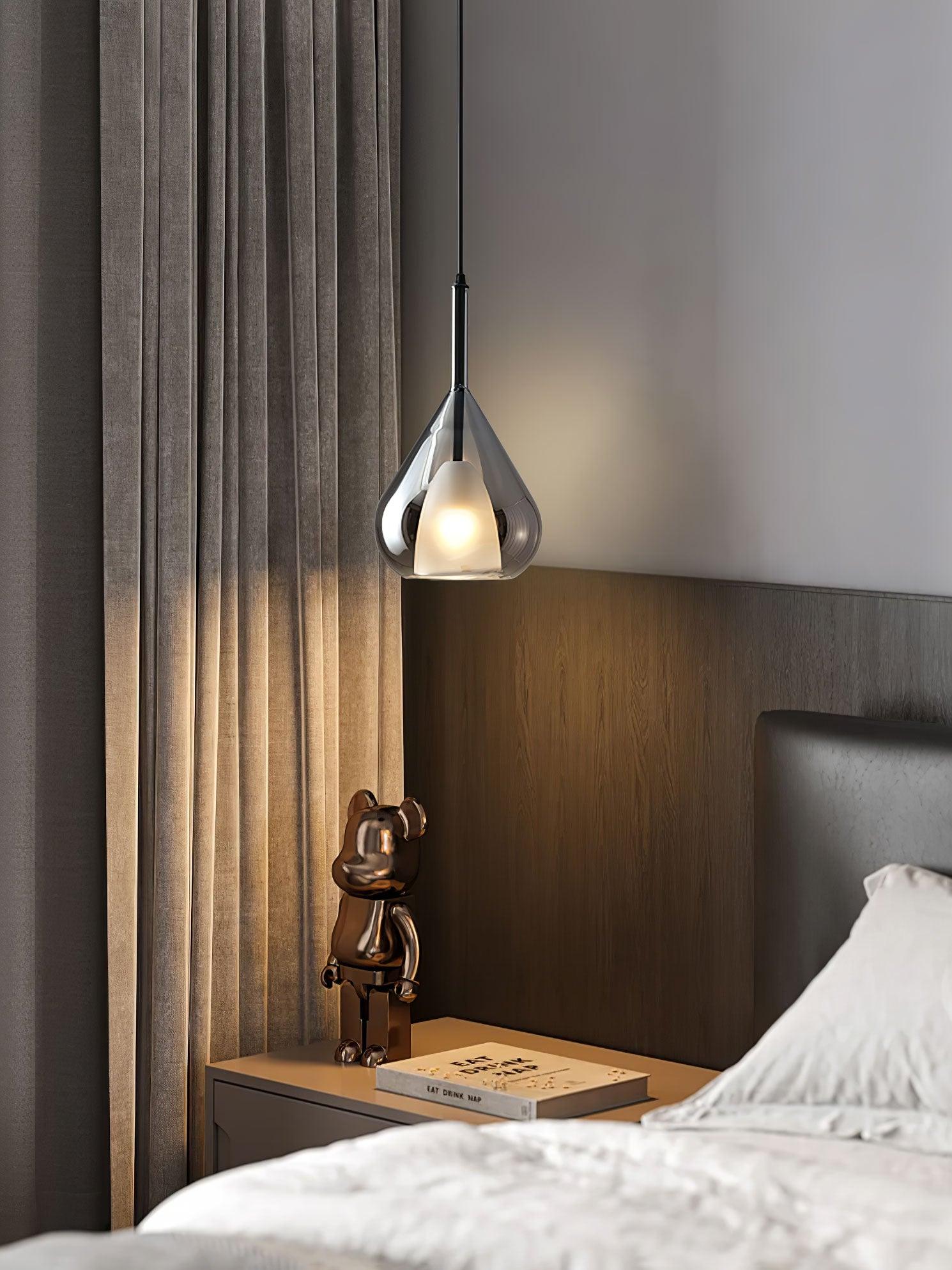 Modern Vortex Glass Pendant Light Artistic Sculptural Ceiling Hanging Lamp for Dining Room