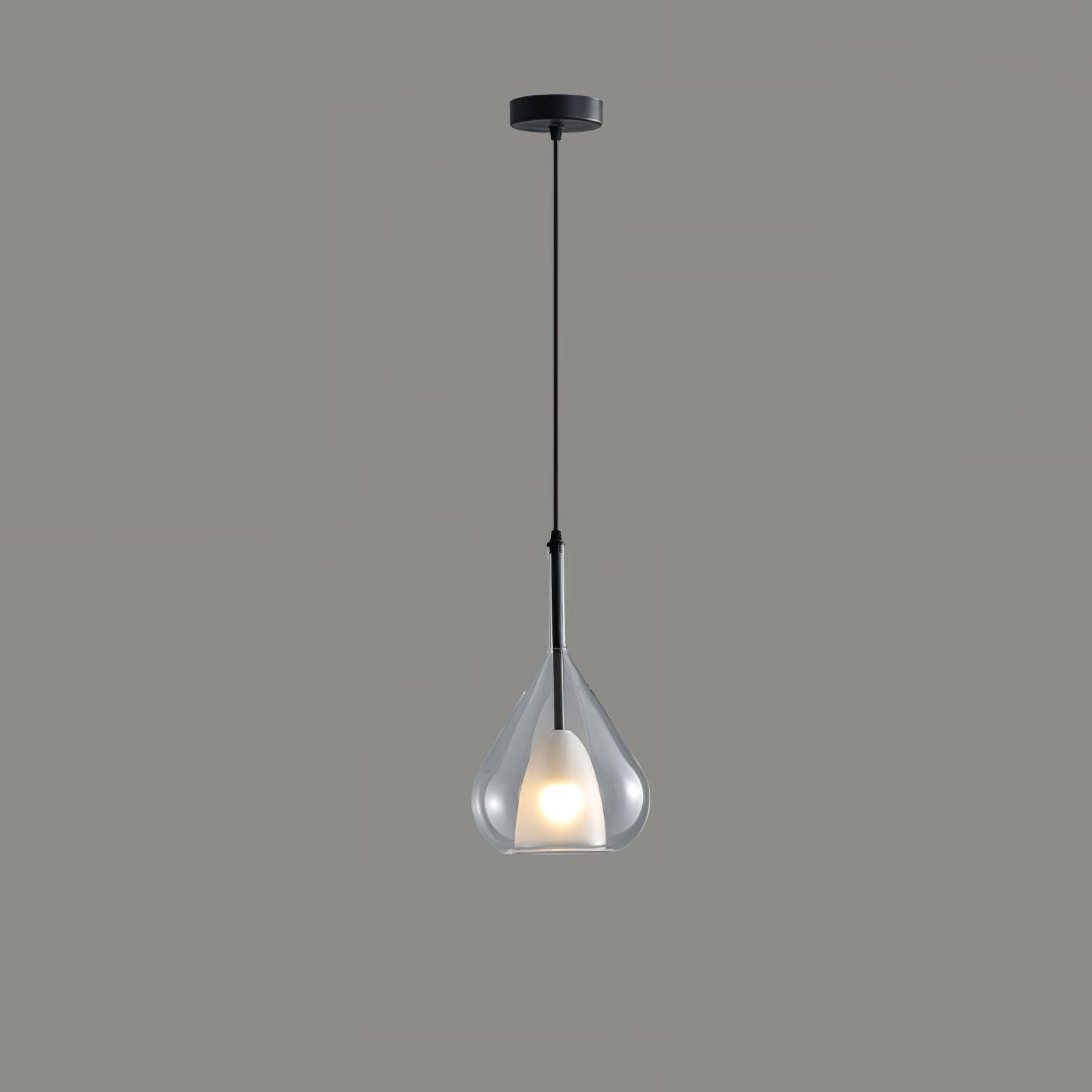 Modern Vortex Glass Pendant Light Artistic Sculptural Ceiling Hanging Lamp for Dining Room