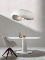 Modern Wabi Sabi Textured White Pendant Light Organic Shape Ceiling Hanging Lamp for Minimalist Interior Decor