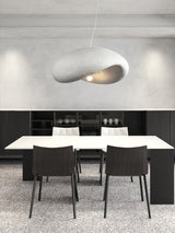 Modern Wabi Sabi Textured White Pendant Light Organic Shape Ceiling Hanging Lamp for Minimalist Interior Decor