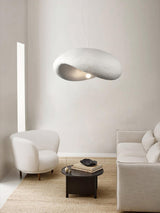 Modern Wabi Sabi Textured White Pendant Light Organic Shape Ceiling Hanging Lamp for Minimalist Interior Decor