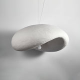 Modern Wabi Sabi Textured White Pendant Light Organic Shape Ceiling Hanging Lamp for Minimalist Interior Decor