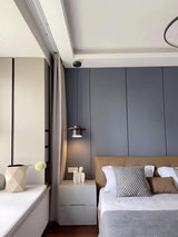 Modern Walnut Wood and Brass Pendant Light Minimalist Hanging Ceiling Fixture for Living Room