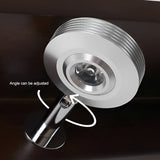 Modern Walnut Wood Bathroom Vanity Light with Adjustable Spotlights and Glass Shades 2 or 3 Lights
