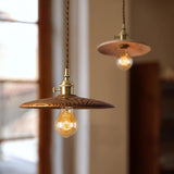 Modern Walnut Wood Conical Pendant Light with Brass Accents for Home Decor