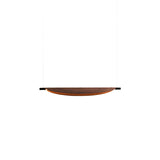 Modern Walnut Wood Grain LED Board Pendant Light for Office and Dining Room
