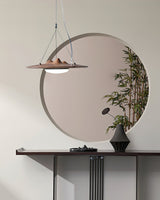 Modern Wanderer Halo Wooden LED Pendant Light Organic Undulating Geometric Hanging Lamp