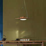 Modern Wanderer Halo Wooden LED Pendant Light Organic Undulating Geometric Hanging Lamp
