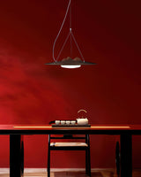 Modern Wanderer Halo Wooden LED Pendant Light Organic Undulating Geometric Hanging Lamp