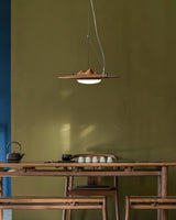 Modern Wanderer Halo Wooden LED Pendant Light Organic Undulating Geometric Hanging Lamp
