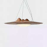 Modern Wanderer Halo Wooden LED Pendant Light Organic Undulating Geometric Hanging Lamp