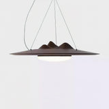 Modern Wanderer Halo Wooden LED Pendant Light Organic Undulating Geometric Hanging Lamp