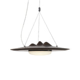Modern Wanderer Halo Wooden LED Pendant Light Organic Undulating Geometric Hanging Lamp