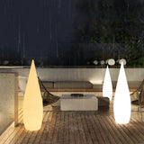 Modern Water Drop LED Floor Lamp Waterproof Solar Powered Outdoor Decorative Light for Garden