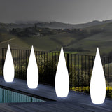 Modern Water Drop LED Floor Lamp Waterproof Solar Powered Outdoor Decorative Light for Garden