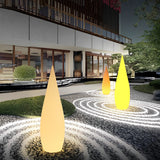 Modern Water Drop LED Floor Lamp Waterproof Solar Powered Outdoor Decorative Light for Garden