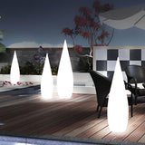 Modern Water Drop LED Floor Lamp Waterproof Solar Powered Outdoor Decorative Light for Garden
