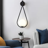 Modern Water Drop LED Wall Lamp Nordic Style Sconce Light Fixture in Gold or Black