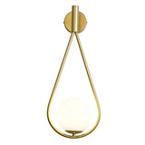 Modern Water Drop LED Wall Lamp Nordic Style Sconce Light Fixture in Gold or Black