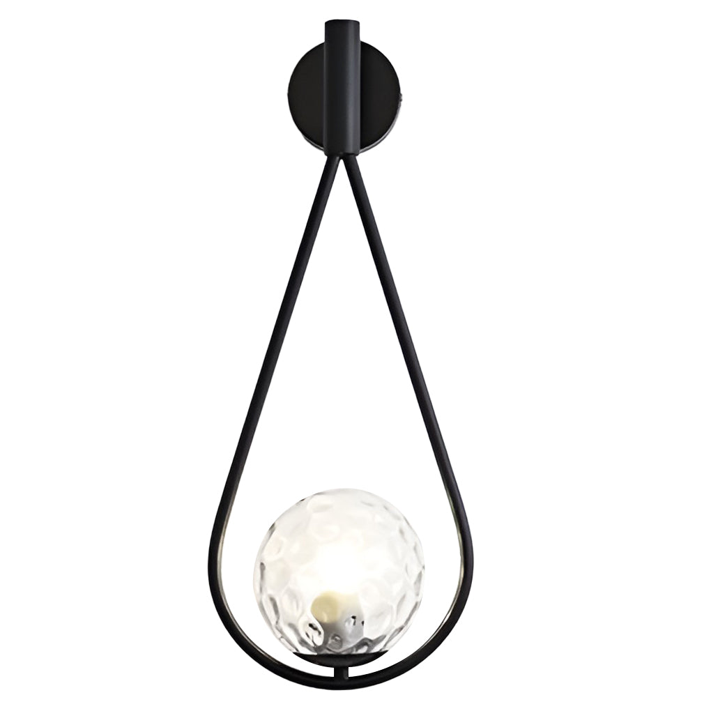 Modern Water Drop LED Wall Lamp Nordic Style Sconce Light Fixture in Gold or Black