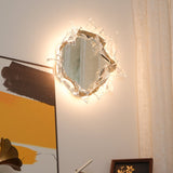 Modern Water Drop Mirror Wall Light LED Crystal Decorative Sconce for Home