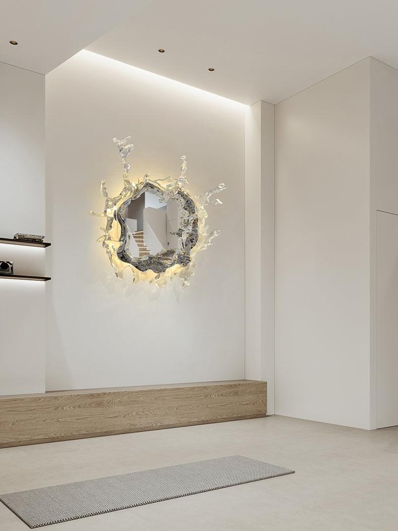 Modern Water Drop Mirror Wall Light LED Crystal Decorative Sconce for Home