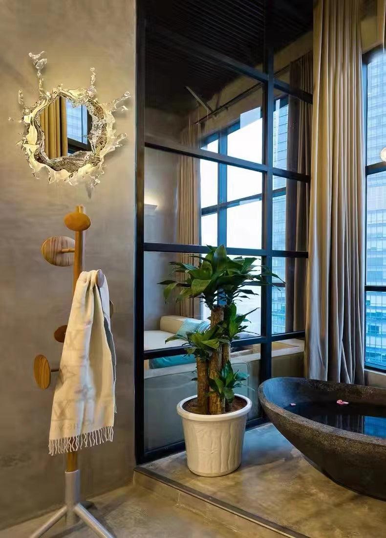 Modern Water Drop Mirror Wall Light LED Crystal Decorative Sconce for Home
