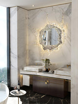 Modern Water Drop Mirror Wall Light LED Crystal Decorative Sconce for Home