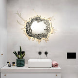 Modern Water Drop Mirror Wall Light LED Crystal Decorative Sconce for Home