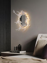 Modern Water Drop Mirror Wall Light LED Crystal Decorative Sconce for Home