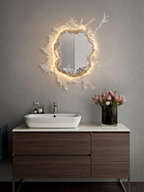 Modern Water Drop Mirror Wall Light LED Crystal Decorative Sconce for Home