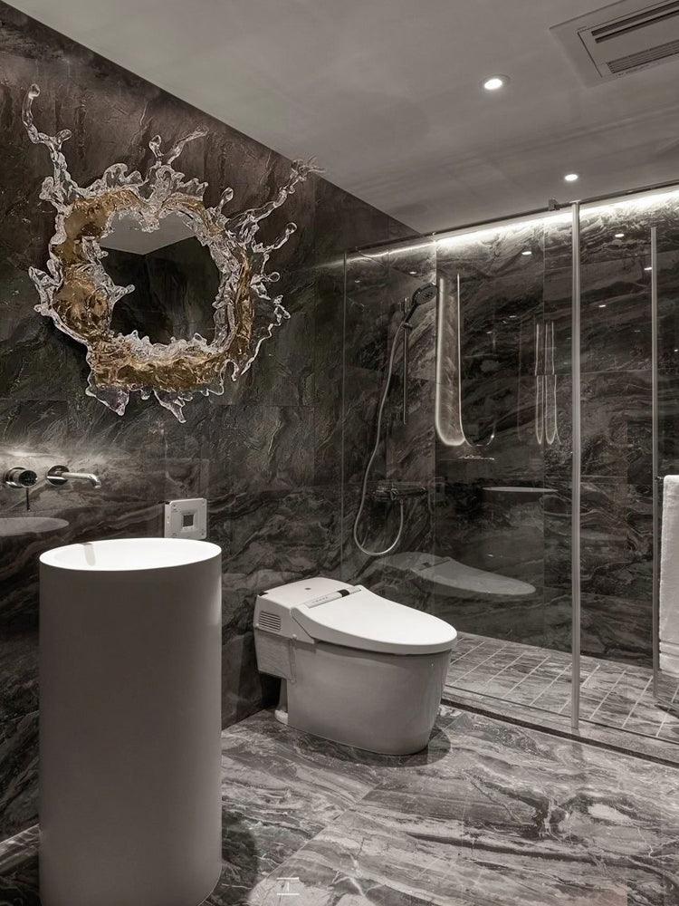 Modern Water Drop Mirror Wall Light LED Crystal Decorative Sconce for Home