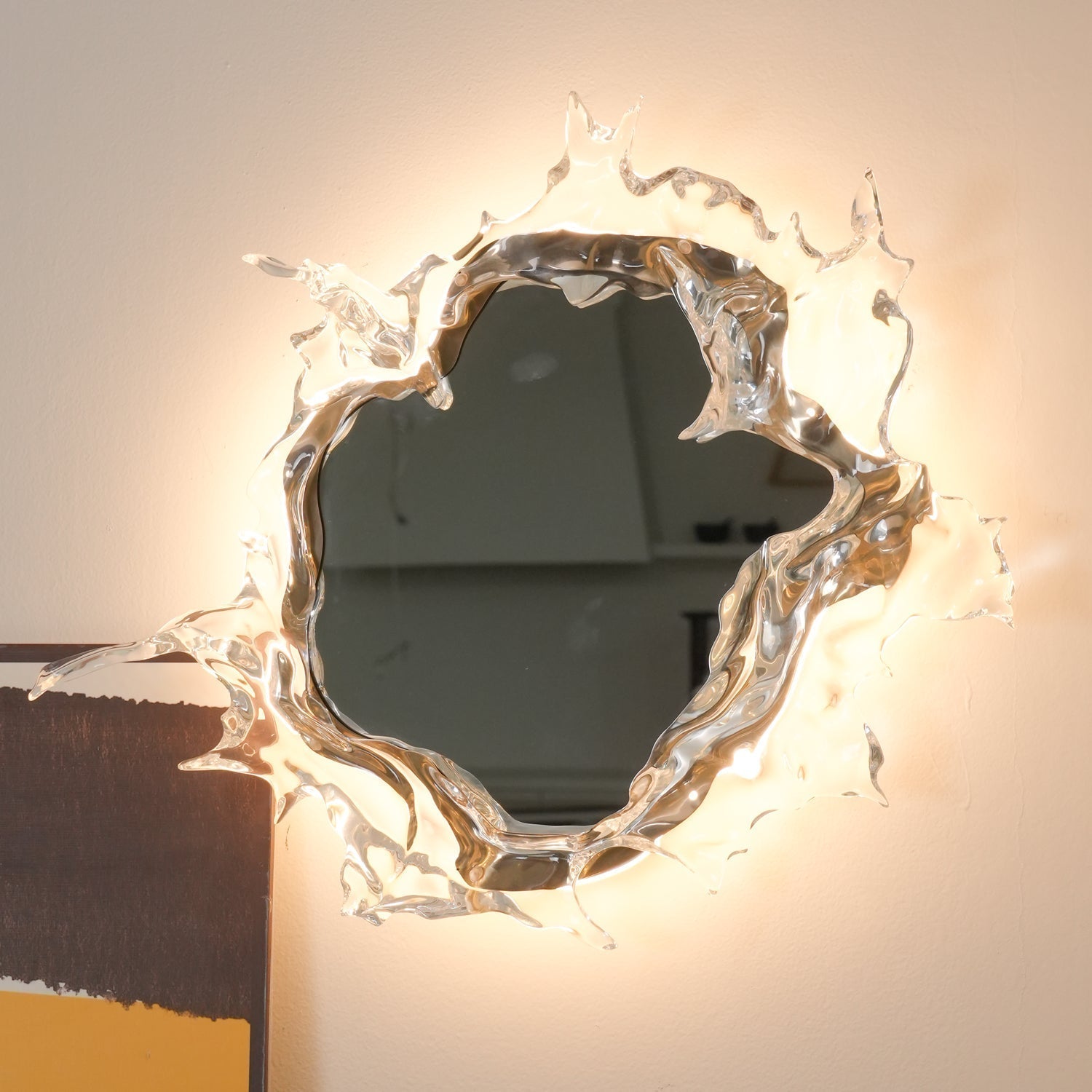 Modern Water Drop Mirror Wall Light LED Crystal Decorative Sconce for Home