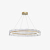 Modern Water Wave Glass LED Chandelier Gold Pendant Light for Contemporary Living Spaces