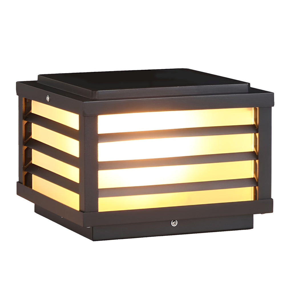 Modern Waterproof Aluminum Solar LED Fence Post Cap Lights for Outdoor Deck Garden Decor