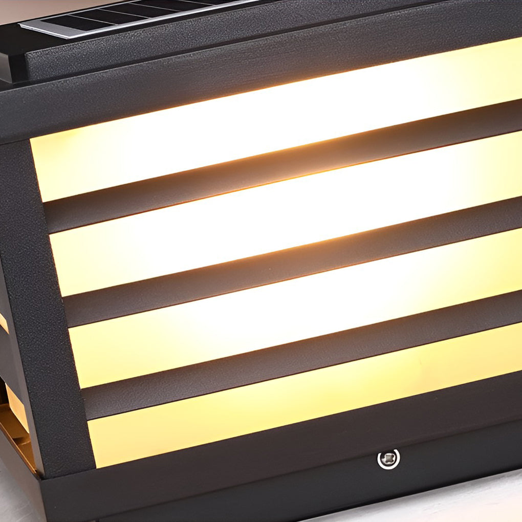 Modern Waterproof Aluminum Solar LED Fence Post Cap Lights for Outdoor Deck Garden Decor