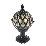Modern Waterproof Ball Post Light with Glass Globe for Outdoor Garden and Fence Pillar