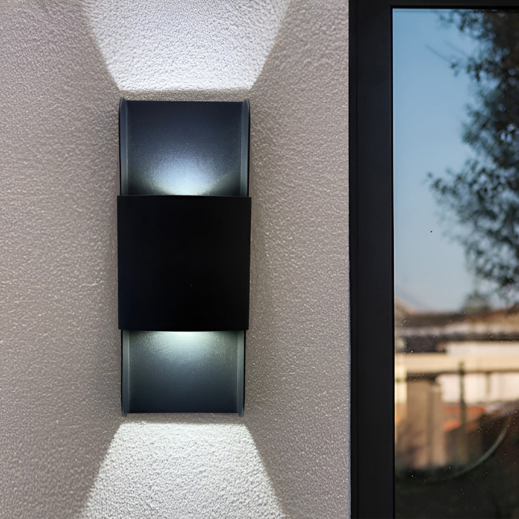 Modern Waterproof COB LED Outdoor Wall Light Aluminum Up and Down Exterior Sconce for Garden and Villa