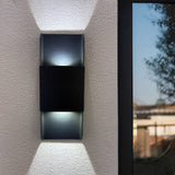 Modern Waterproof COB LED Outdoor Wall Light Aluminum Up and Down Exterior Sconce for Garden and Villa
